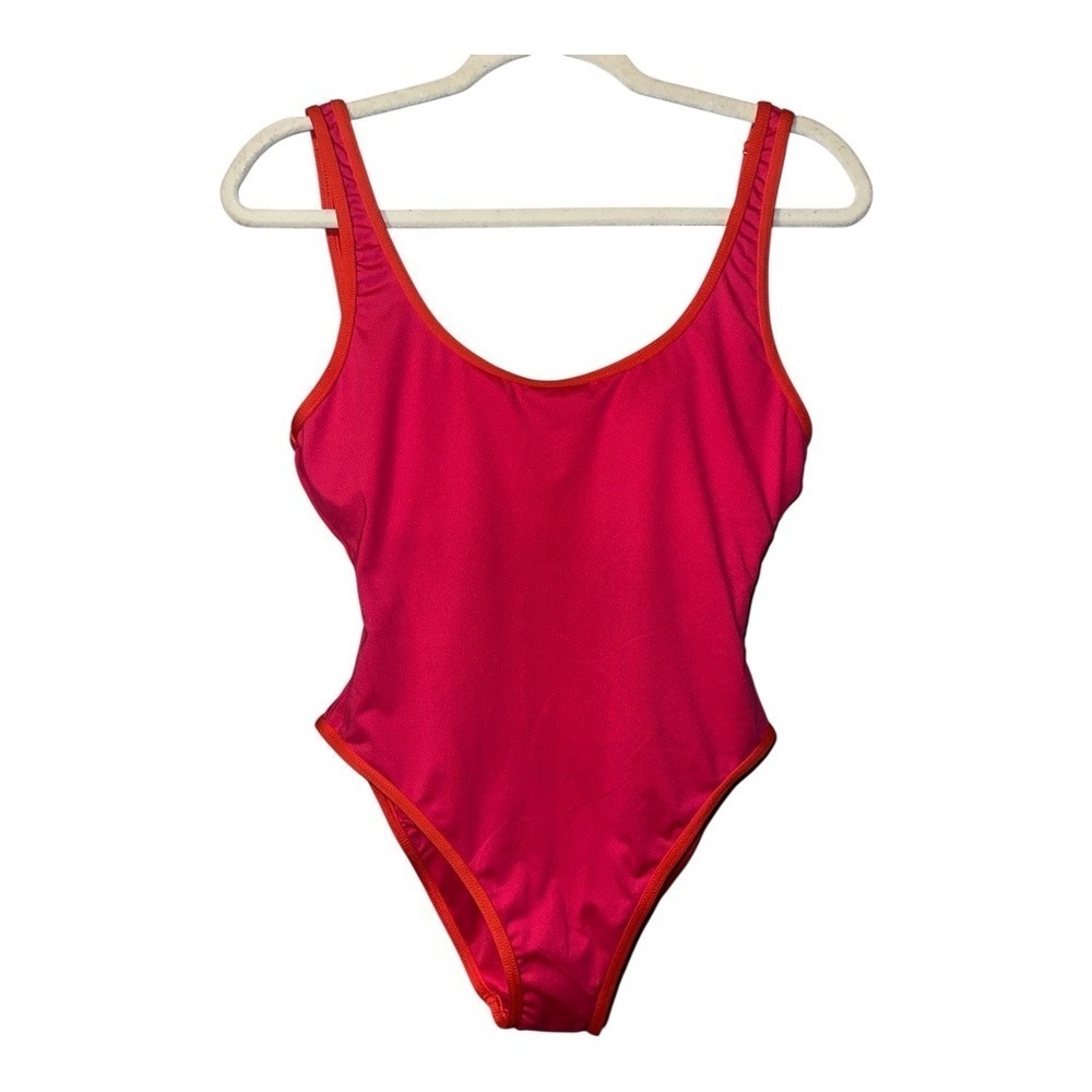 Michael Kors Pink Scoop Neck One Piece Swimsuit, Size 10
